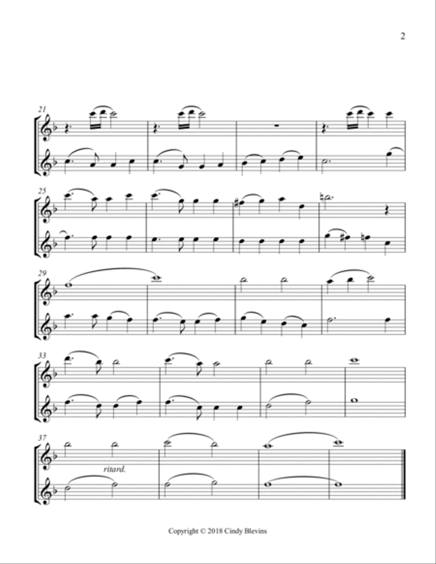 America, the Beautiful, for Flute and Violin Flute scores gallery preview page 3