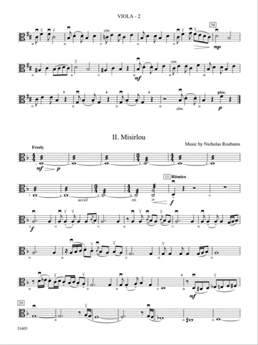 Two Folk Dances: Viola Two Folk Dances: Viola String Orchestra scores gallery preview page 2