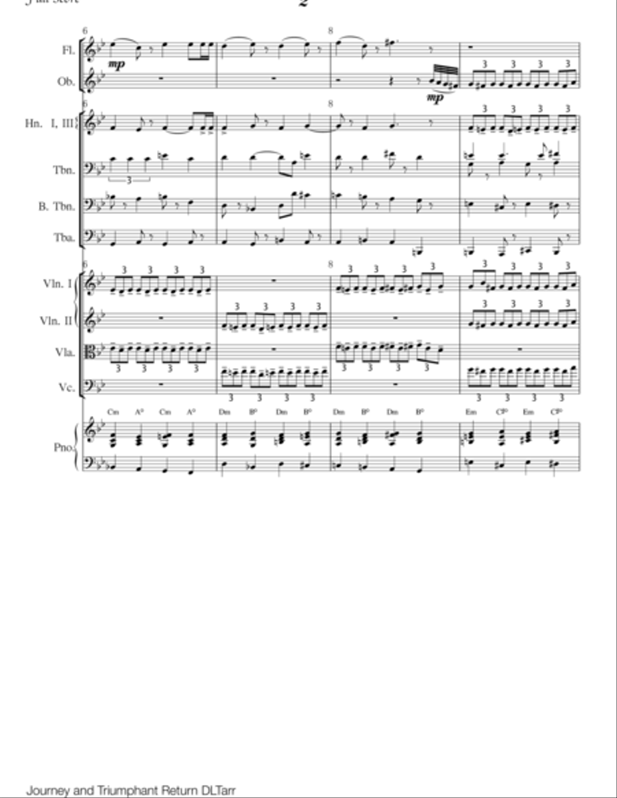 Orchestral Overture. Bold. Lots of distinguished brass work. Ideal for celebrations and inauguration Brass Ensemble scores gallery preview page 2