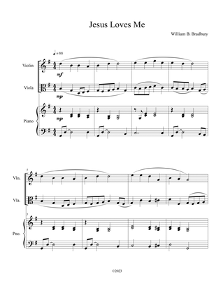 Jesus Loves Me (Violin and Viola Duet with Piano Accompaniment)