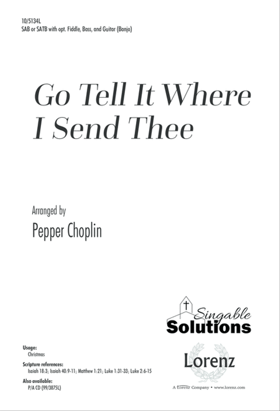 Go Tell It Where I Send Thee 3-Part scores gallery preview page 1