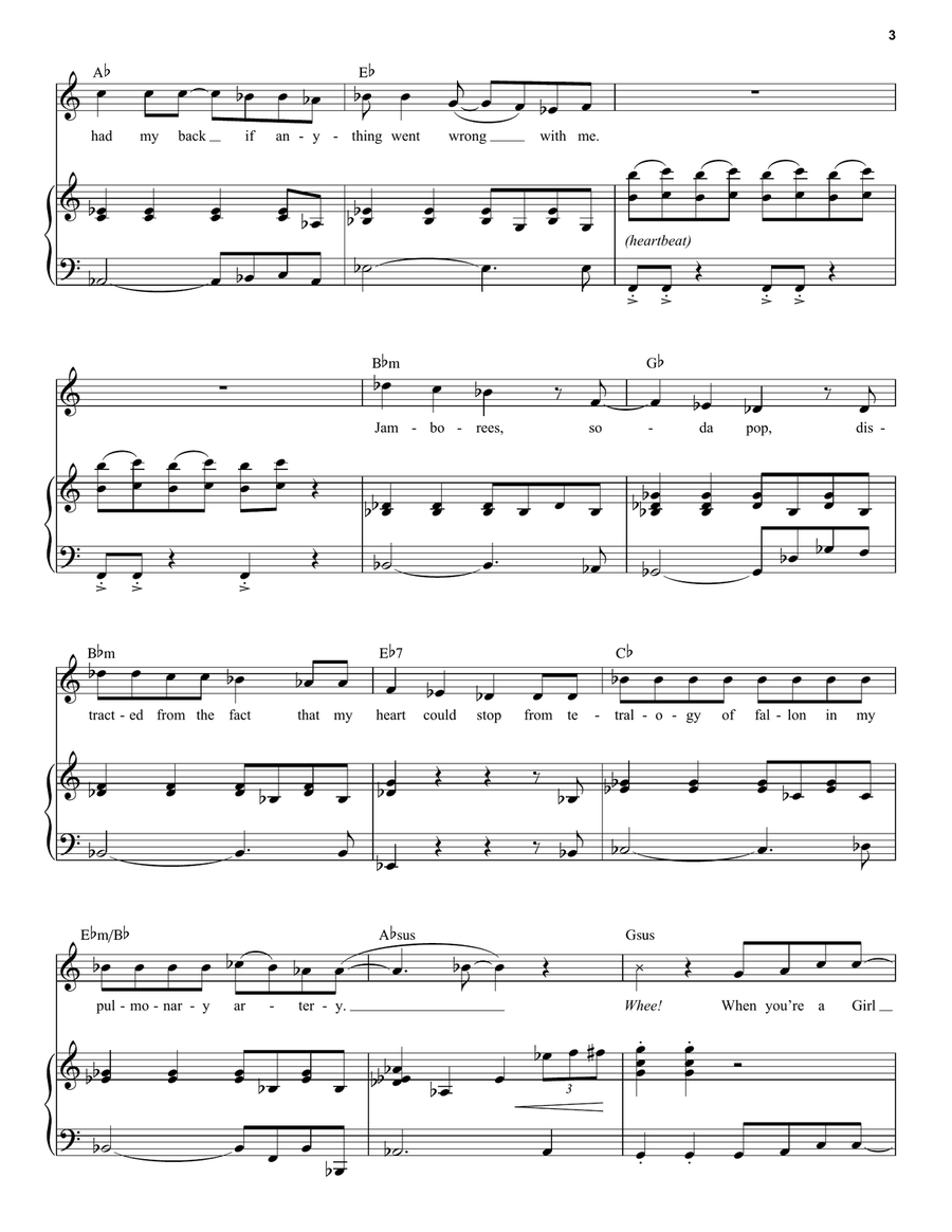 Girl Scout (from Beetlejuice The Musical) Piano, Vocal scores gallery preview page 3