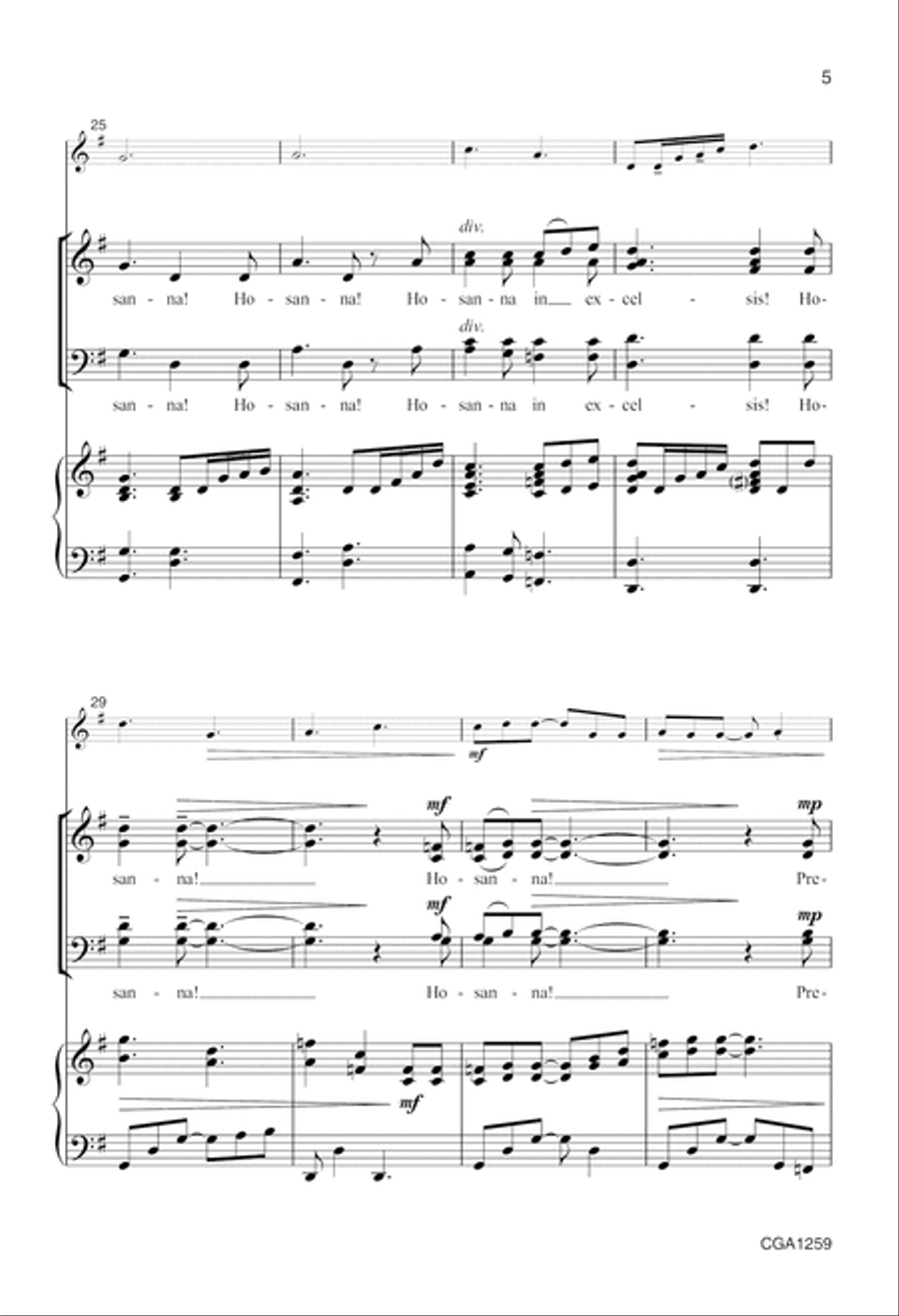 A Festive Hosanna 4-Part scores gallery preview page 5