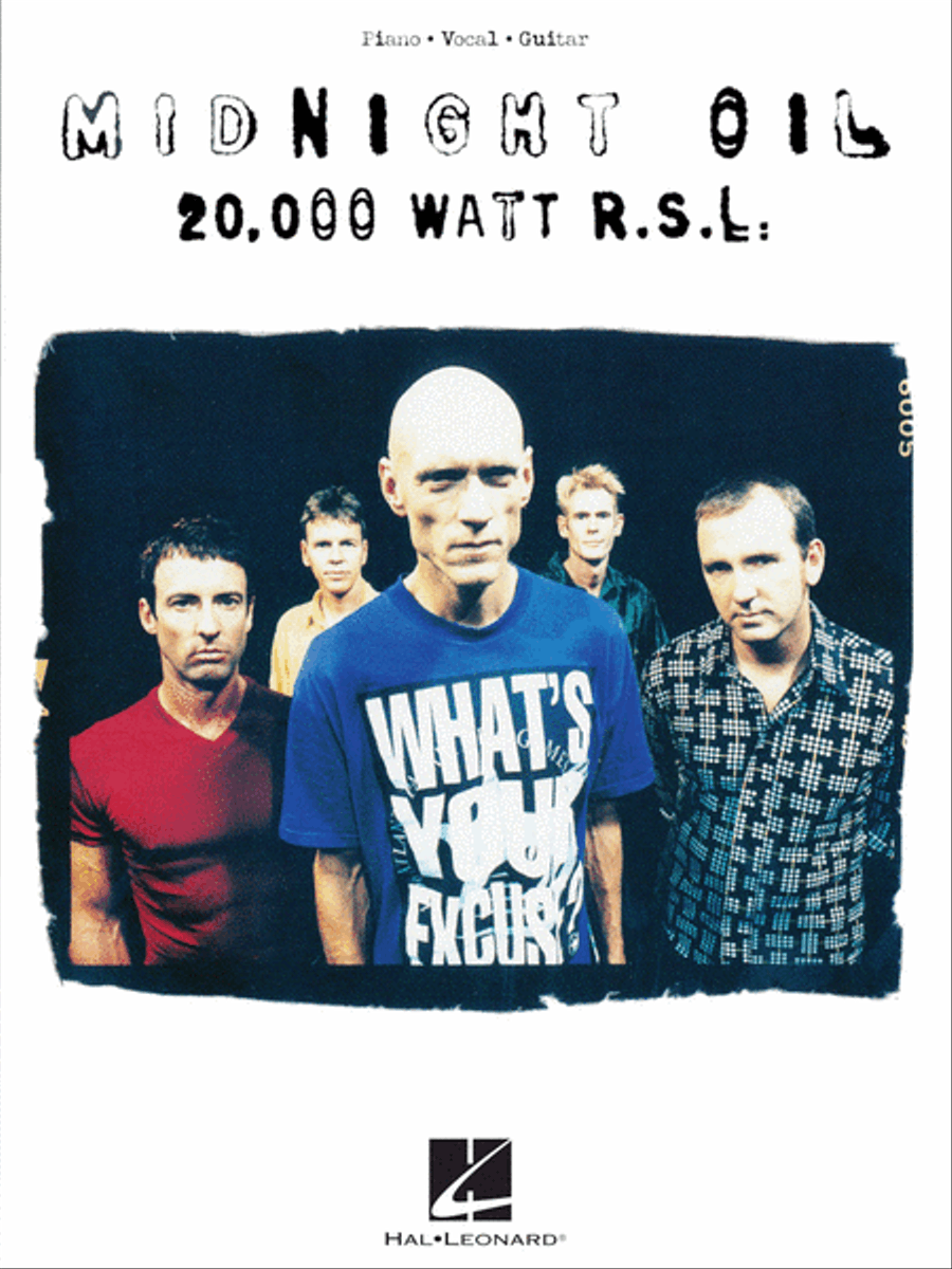 Midnight Oil - 20,000 Watt R.S.L. Piano, Vocal, Guitar scores gallery preview page 1