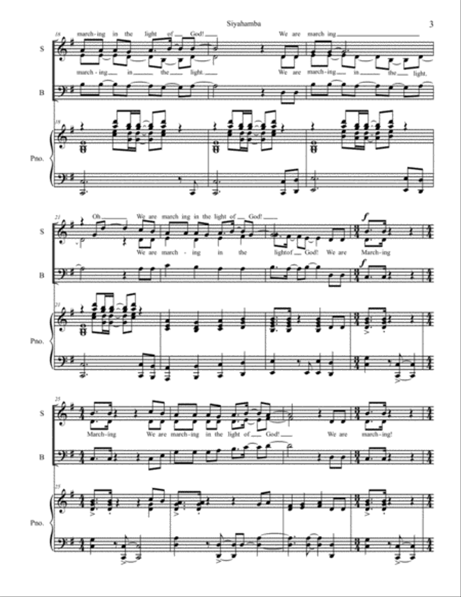 Siyahamba Siyahamba 4-Part scores gallery preview page 3