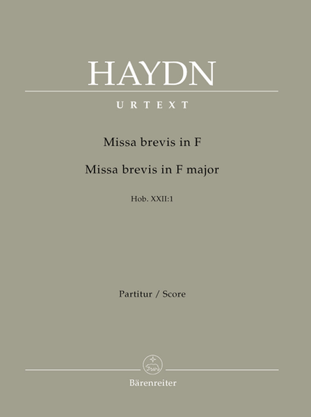 Missa brevis in F major Hob. XXII:1 by Franz Joseph Haydn 4-Part - Sheet Music