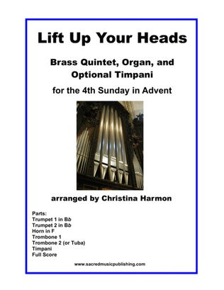 Book cover for Lift Up Your Heads - for Brass Quintet, Organ, and Optional Timpani