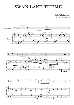 Book cover for Swan Lake Theme for Trombone and Piano