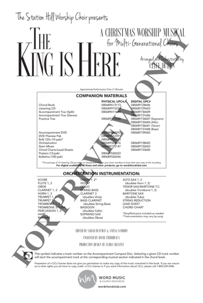 The King Is Here - Choral Book