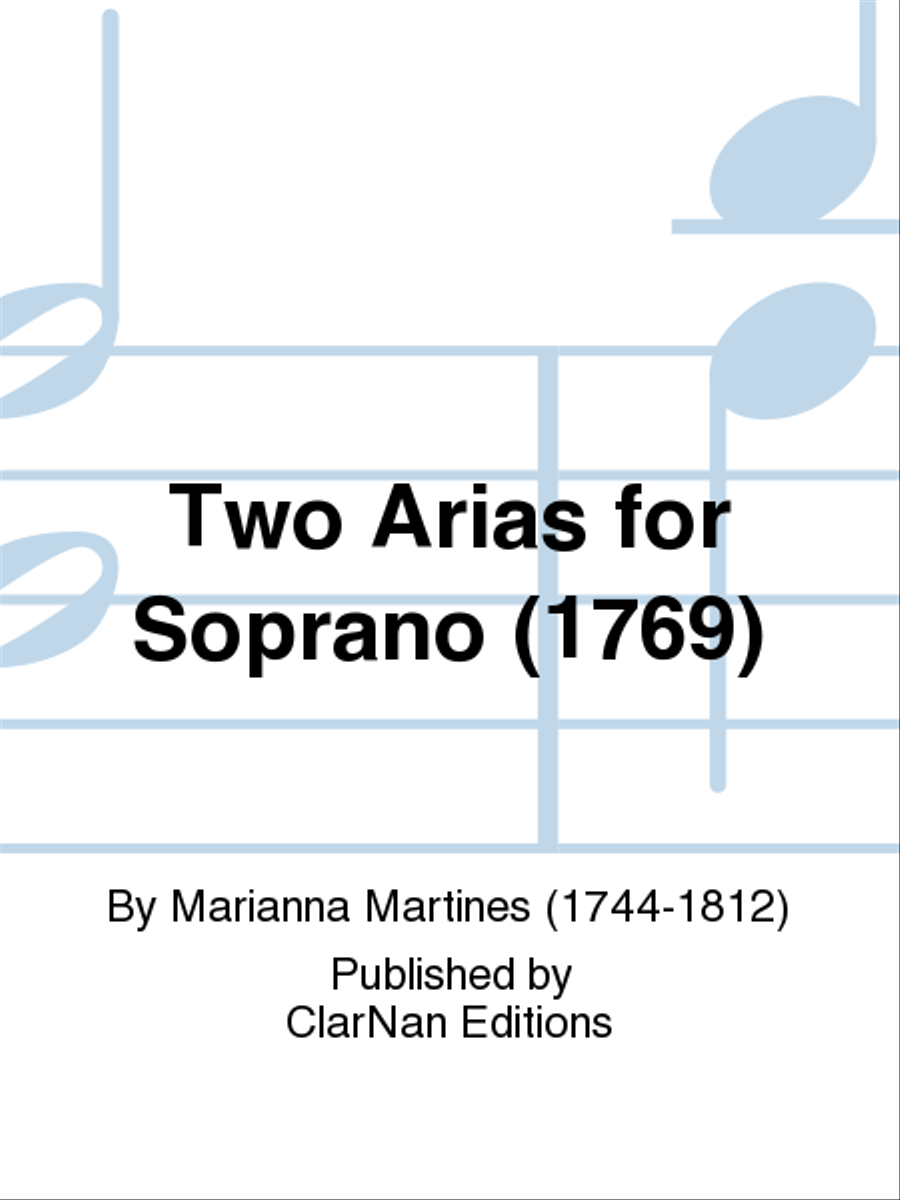 Two Arias for Soprano (1769) Orchestra scores gallery preview page 1