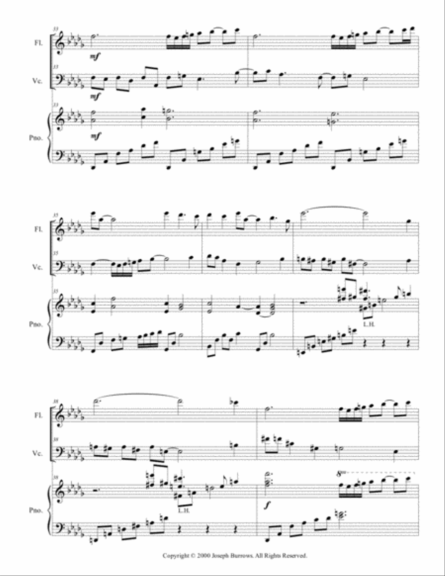 Kairos IV by Joseph Burrows - Flute, Cello and Piano Small Ensemble scores gallery preview page 4