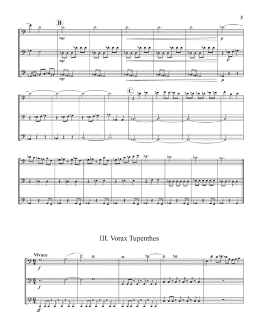 The Fatal Floral Trio Brass Trio scores gallery preview page 4
