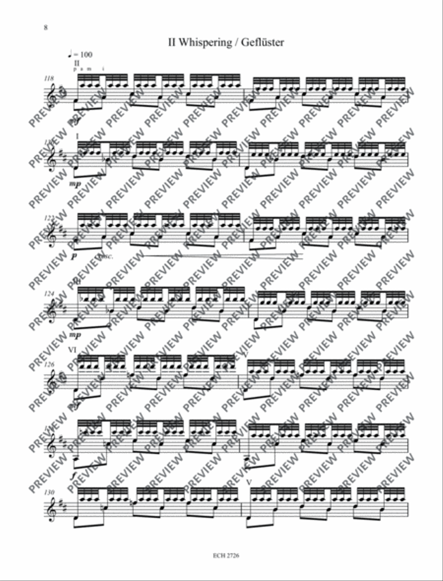 Feuerbach Variations Classical Guitar scores gallery preview page 9