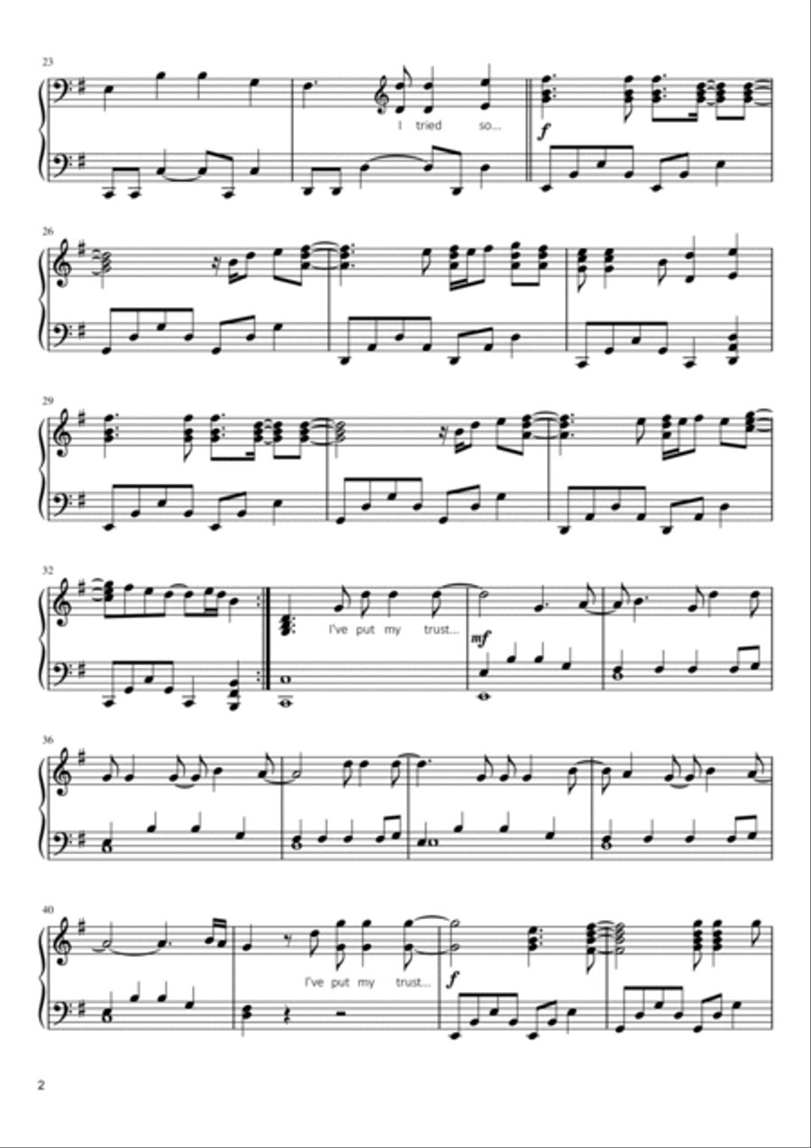 In The End Piano Solo scores gallery preview page 2
