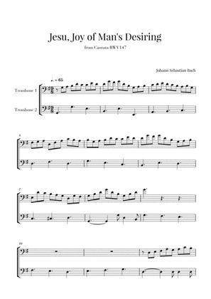 Bach - Jesu, Joy of Man's Desiring for 2 Trombones
