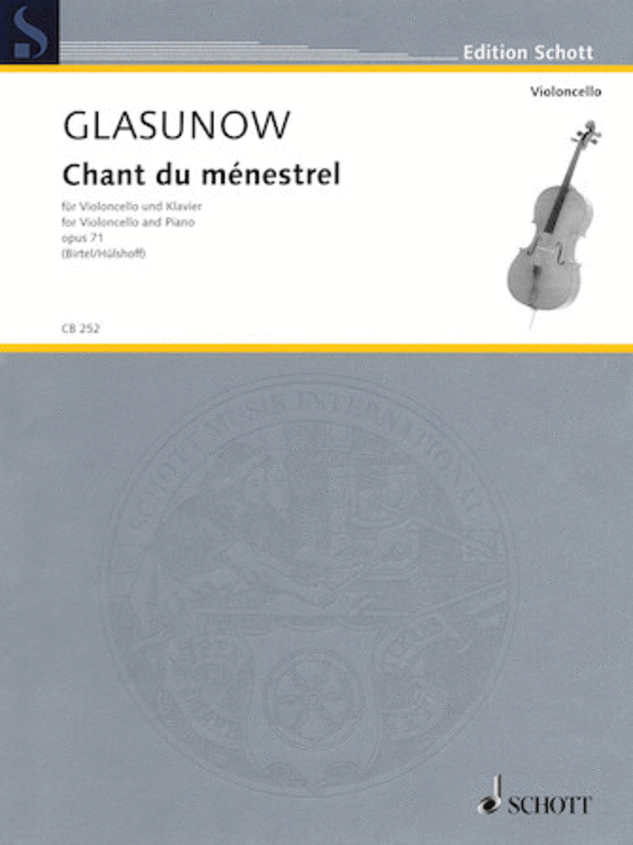 Alexander Glazunov - Chant du menestrel, Op. 71 Piano Accompaniment scores gallery preview page 1