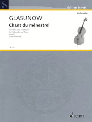 Book cover for Alexander Glazunov - Chant du menestrel, Op. 71
