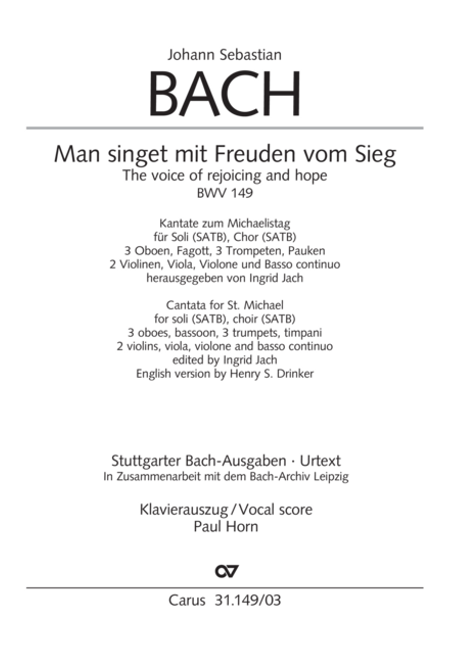 The voice of rejoicing and hope (Man singet mit Freuden vom Sieg) 4-Part scores gallery preview page 2