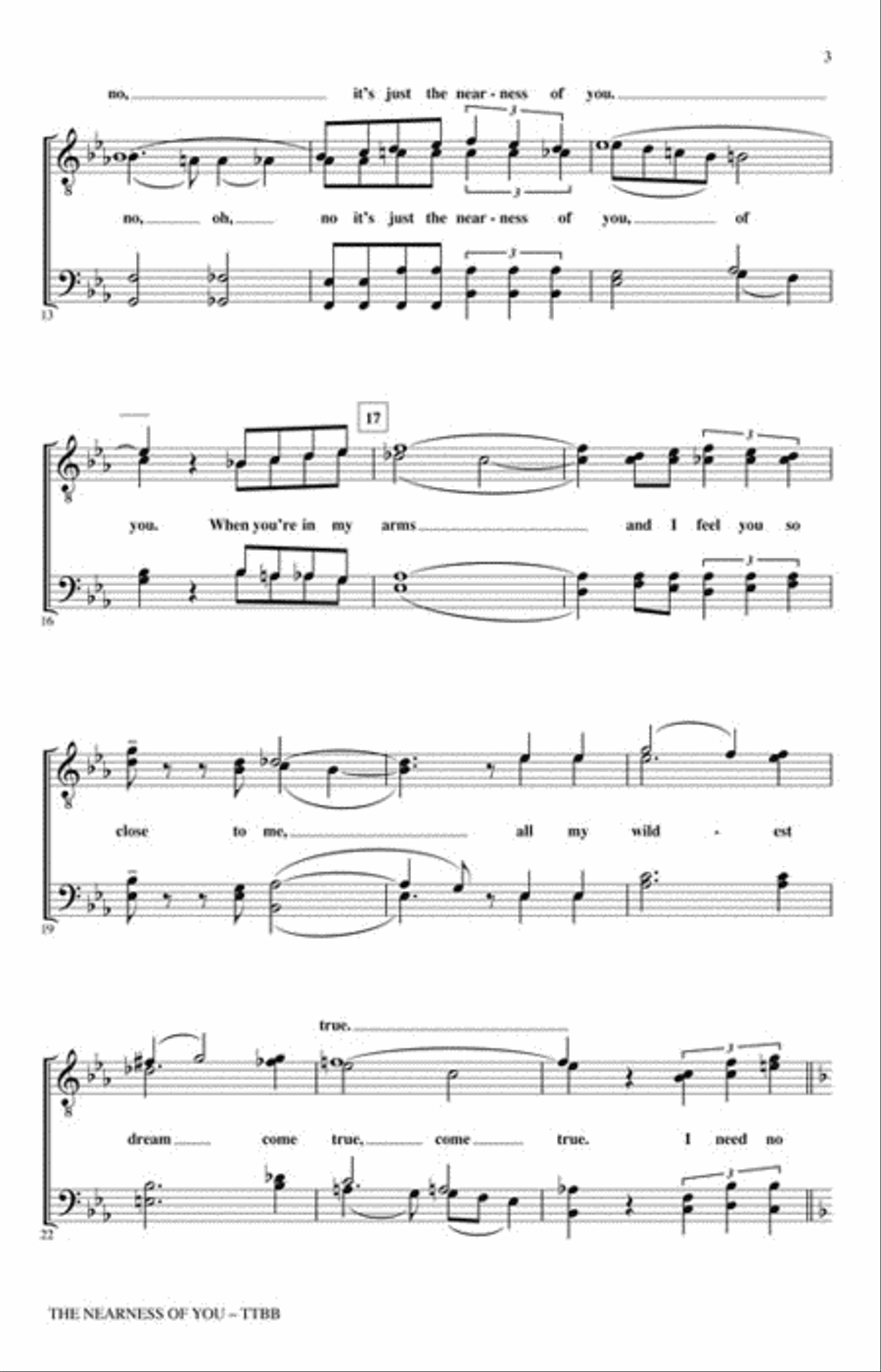 The Nearness of You The Nearness of You TTBB scores gallery preview page 3
