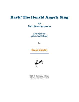 Book cover for Hark! The Herald Angels Sing for Brass Quartet
