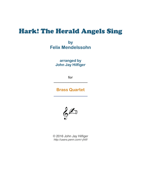 Hark! The Herald Angels Sing for Brass Quartet image number null