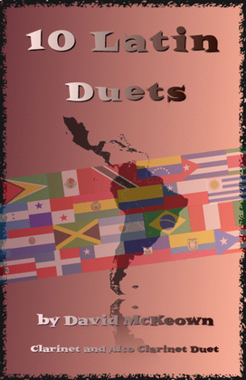 Book cover for 10 Latin Duets, for Clarinet and Alto Clarinet