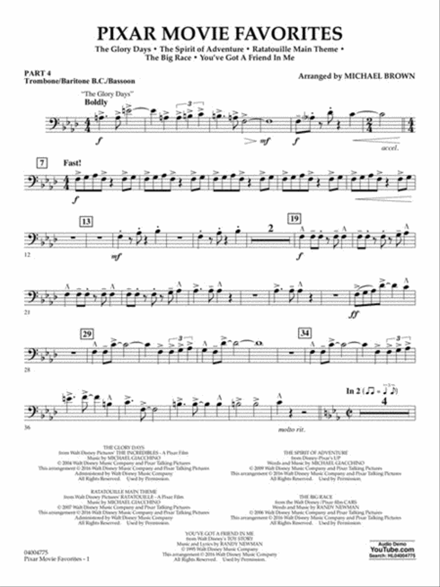 Pixar Movie Favorites Concert Band scores gallery preview page 7