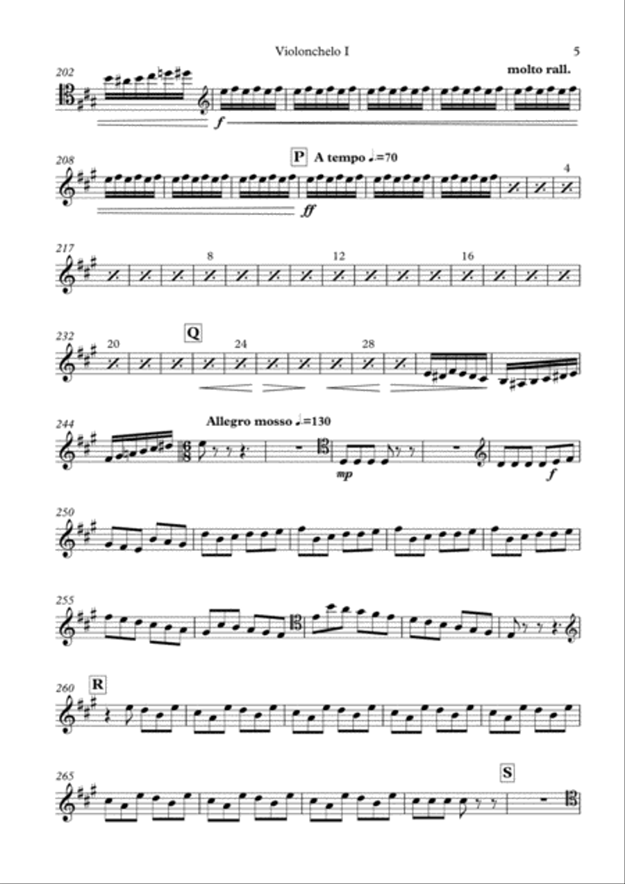 La Boda de Luis Alonso - G. Gimenez - For Cello Quartet (Parts) String Quartet scores gallery preview page 5
