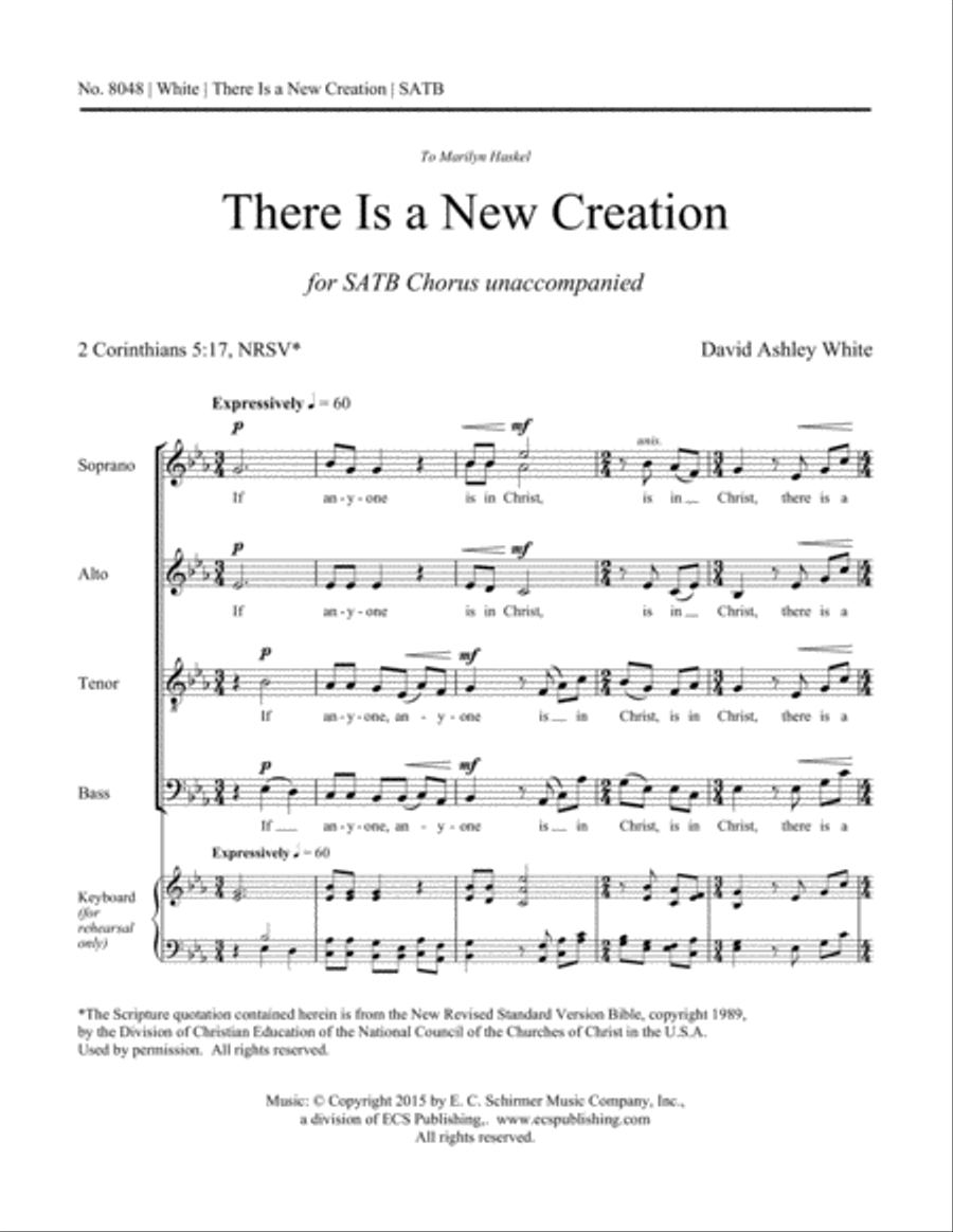 There Is a New Creation 4-Part scores gallery preview page 2