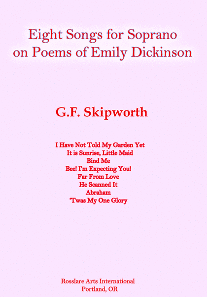 Eight Songs for Soprano on Poems of Emily Dickinson