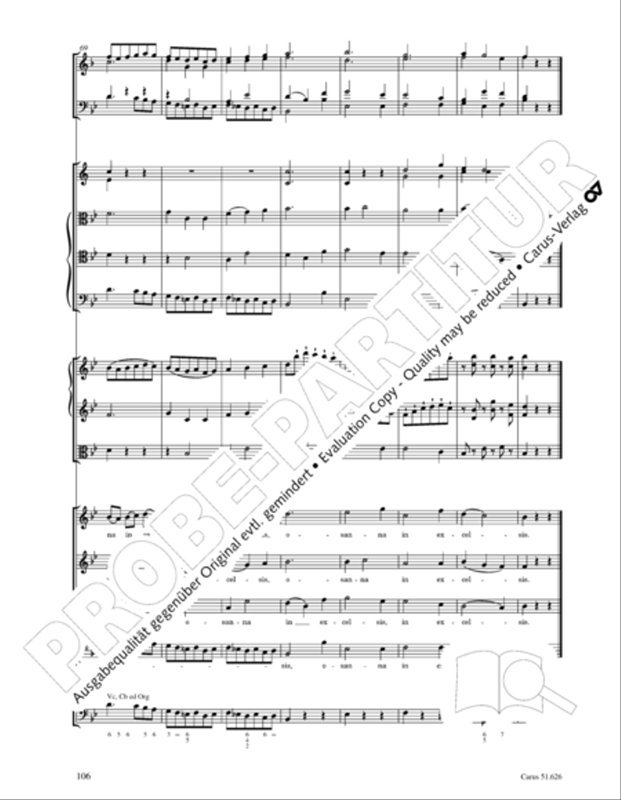 Missa longa in C major (Missa longa in C) 4-Part scores gallery preview page 118