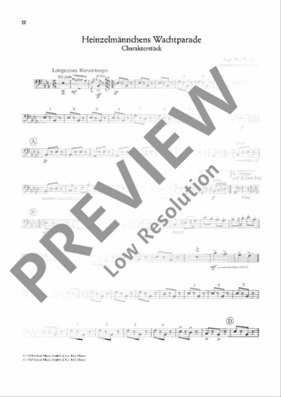Unterhaltungskonzert Double Bass scores gallery preview page 13