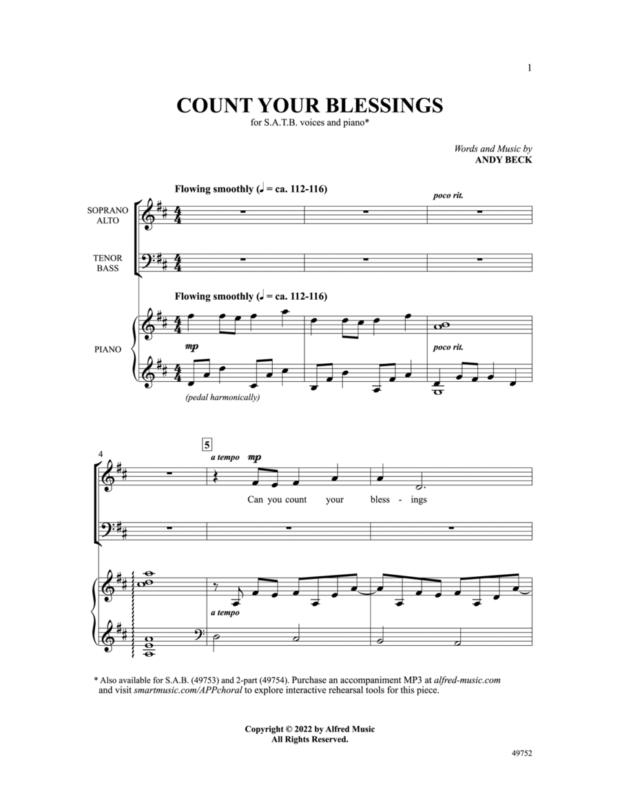 Count Your Blessings Count Your Blessings Choir scores gallery preview page 1