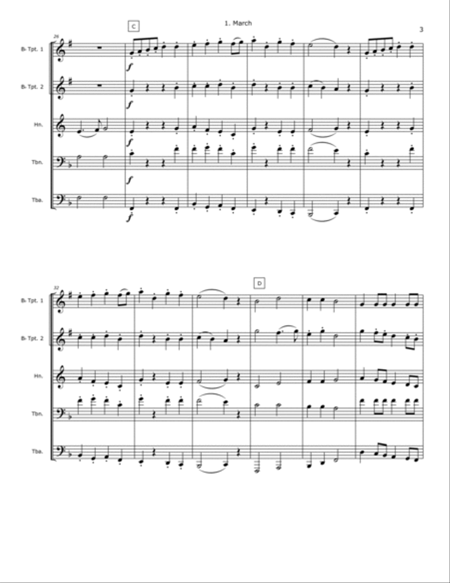Second Military Suite in F Brass Ensemble scores gallery preview page 5