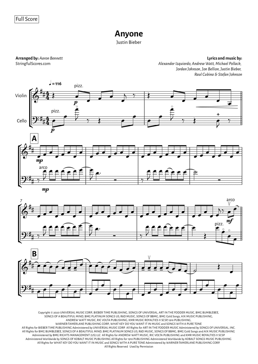 Anyone String Duet scores gallery preview page 1