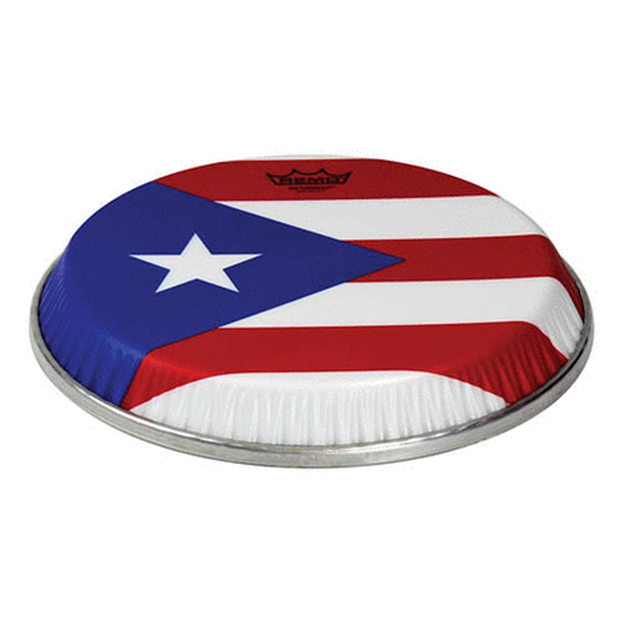 Conga Drumhead, Symmetry, 11.06“ D2, Skyndeep, ”puerto Rican Flag“ Graphic