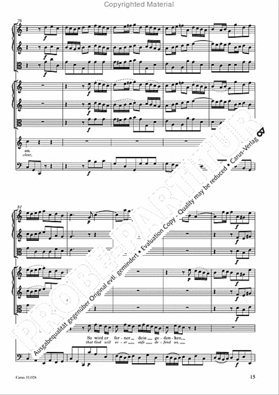 Rejoice! The passing year is ended (Gottlob! nun geht das Jahr zu Ende) 4-Part scores gallery preview page 17