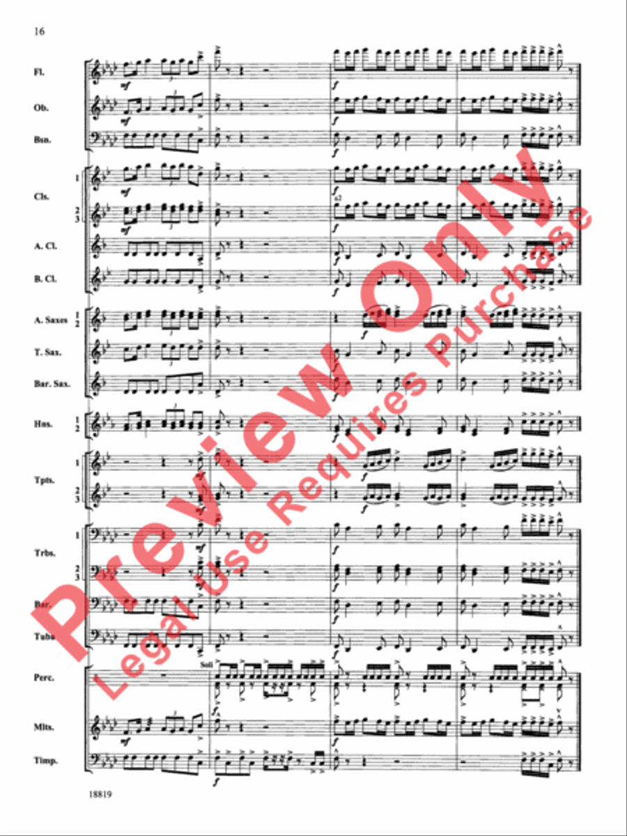 Grays Harbor March Grays Harbor March Concert Band scores gallery preview page 17