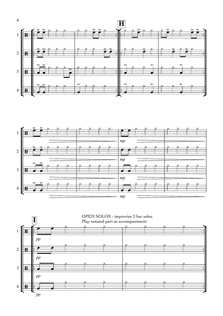 Hit & Miss Hit & Miss Percussion Ensemble scores gallery preview page 4