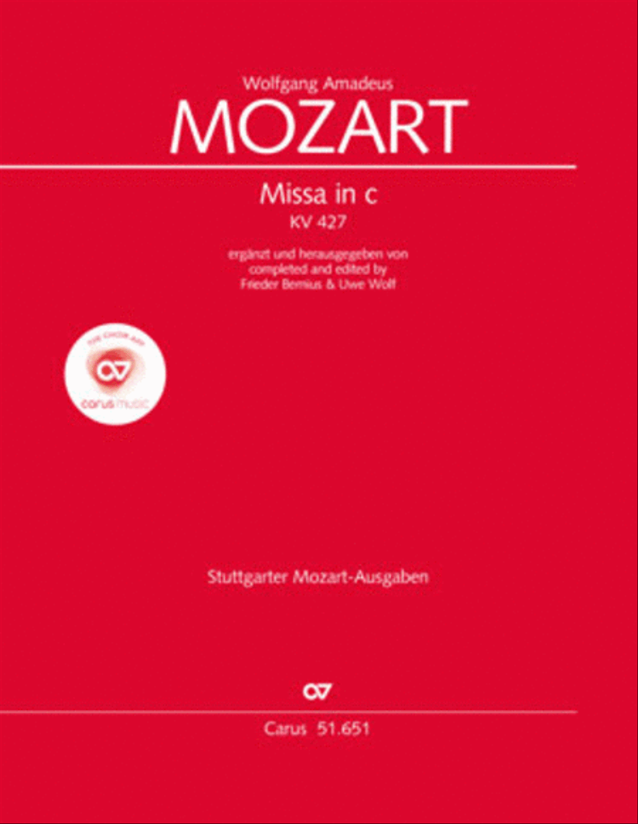 C Minor Mass, K. 427 (Missa in c KV 427) 4-Part scores gallery preview page 1