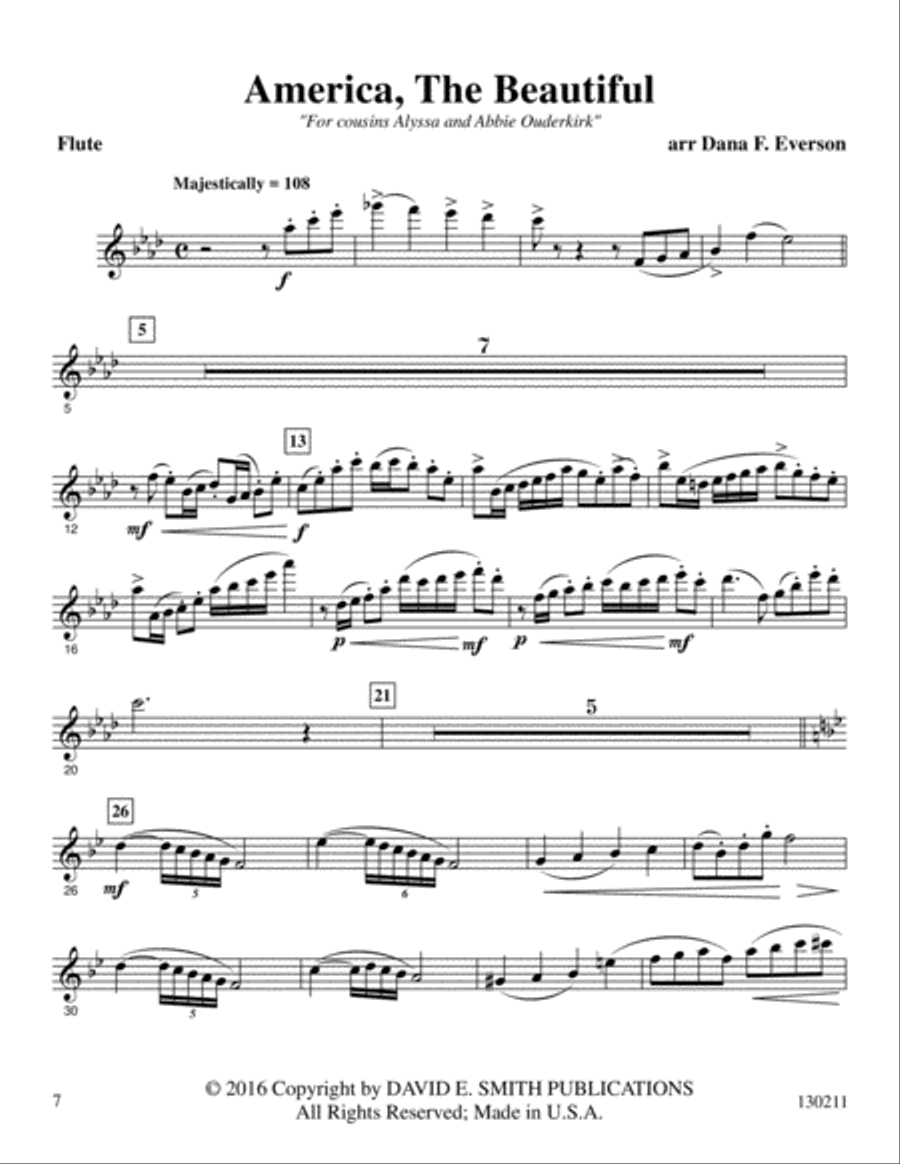 America The Beautiful Woodwind Duet scores gallery preview page 8