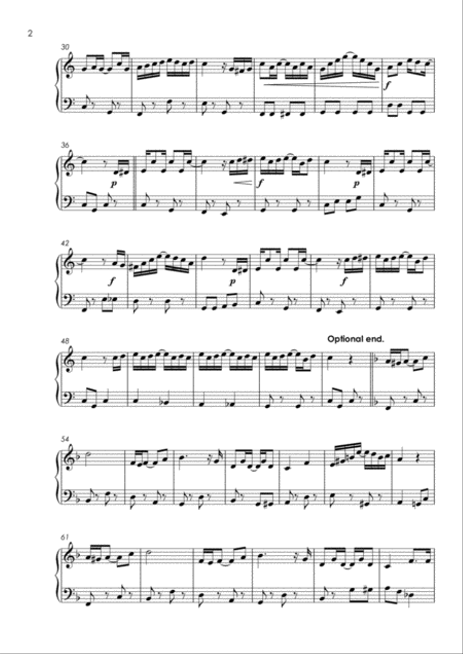 Solo Piano Pieces for Fun (popular classics) - various levels Easy Piano scores gallery preview page 4