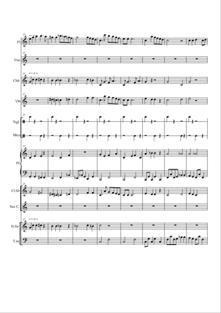 The Christmas Song (chestnuts Roasting On An Open Fire) Large Ensemble scores gallery preview page 4