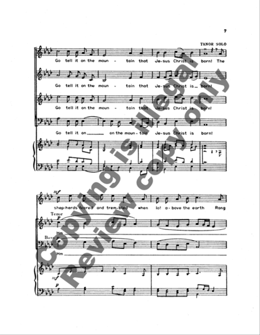 Go Tell It on the Mountain 4-Part scores gallery preview page 10