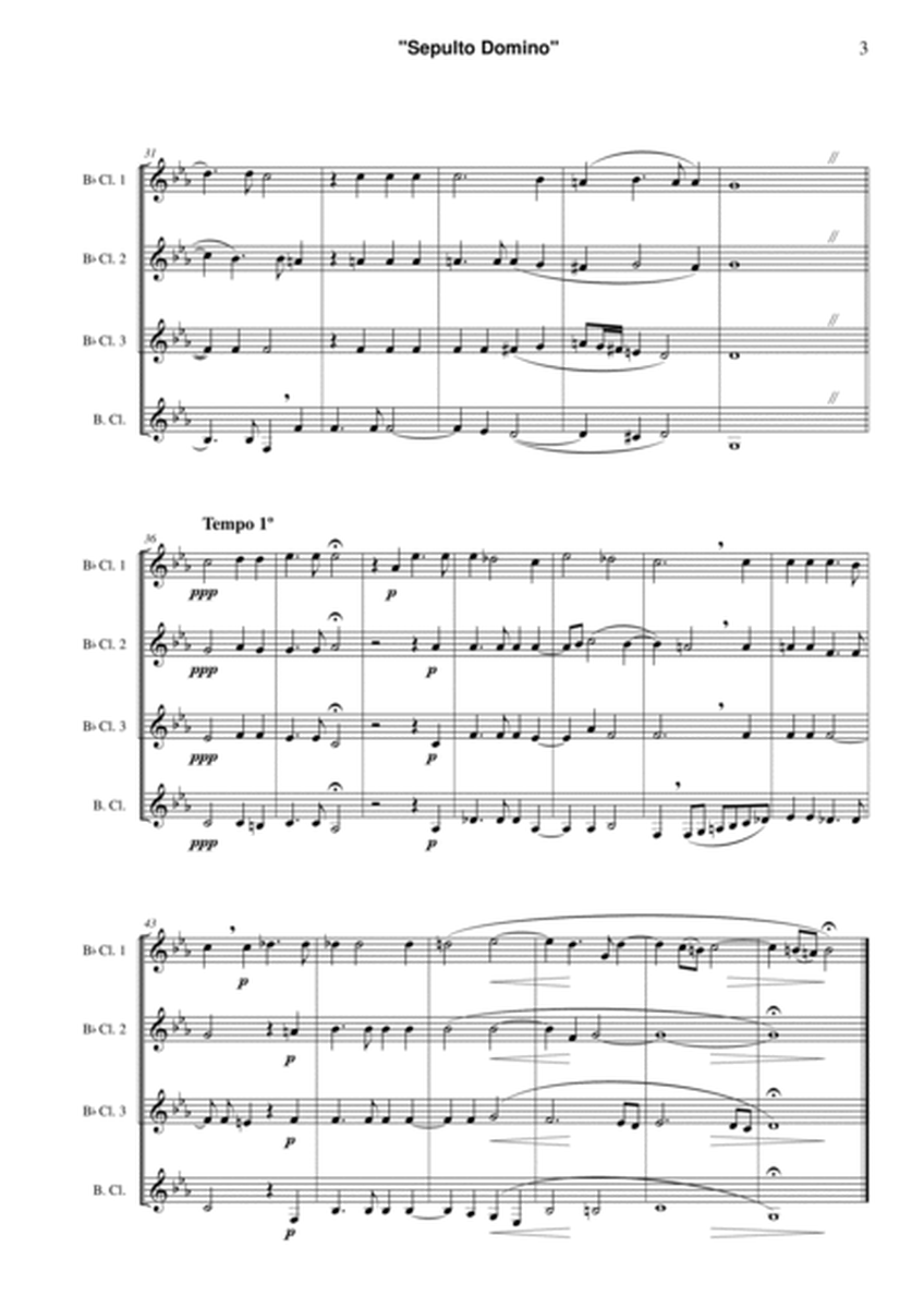 Sepulto Domino, ZWV 55:27 for clarinet quartet image number null