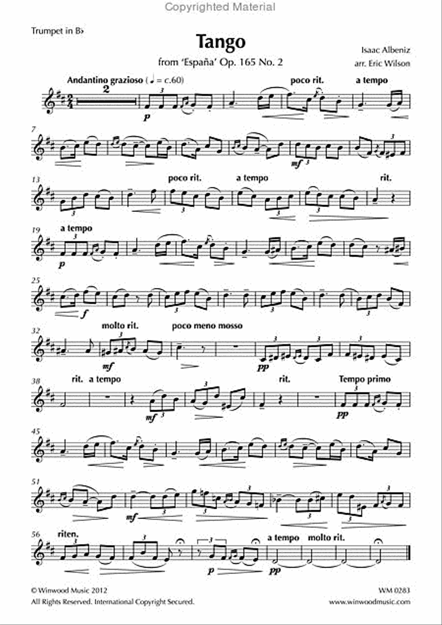 Tango Trumpet Solo scores gallery preview page 2