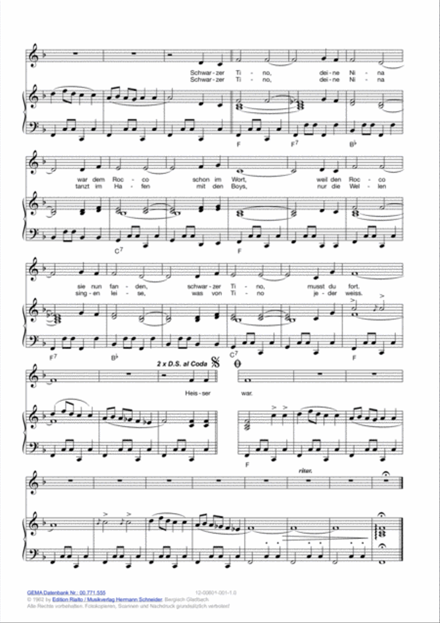 Heisser Sand Piano, Vocal, Guitar scores gallery preview page 3