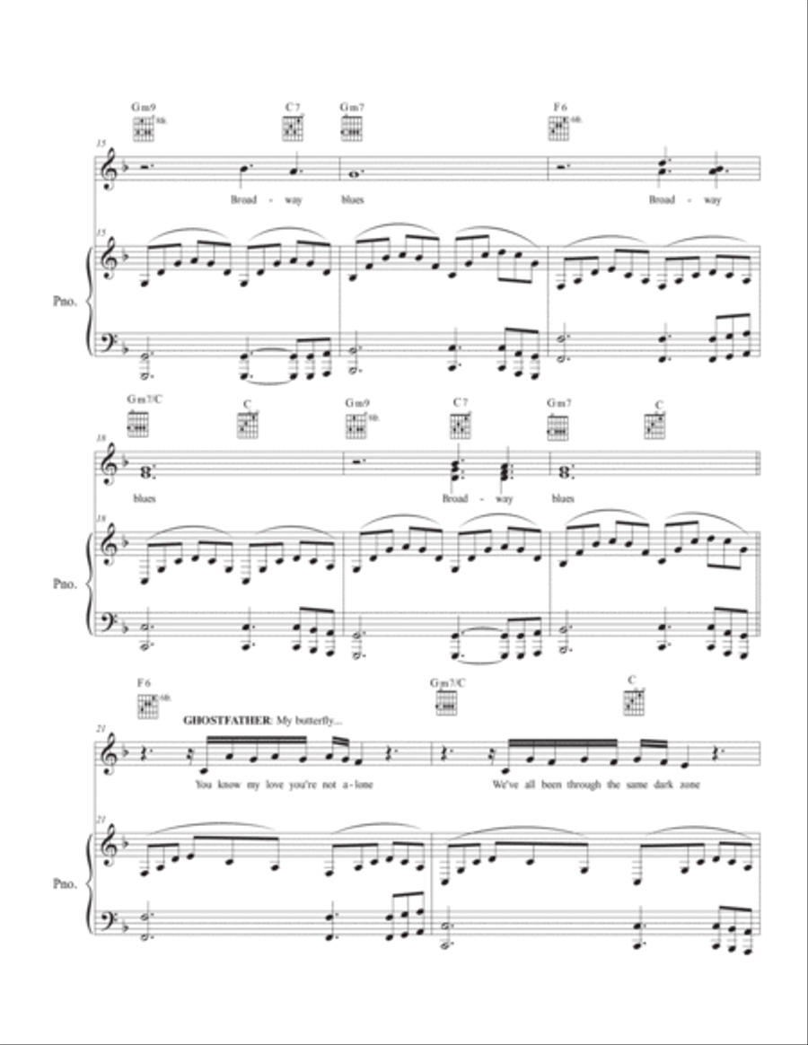 Broadway Blues featuring Kennedy Percival Piano, Vocal, Guitar scores gallery preview page 3