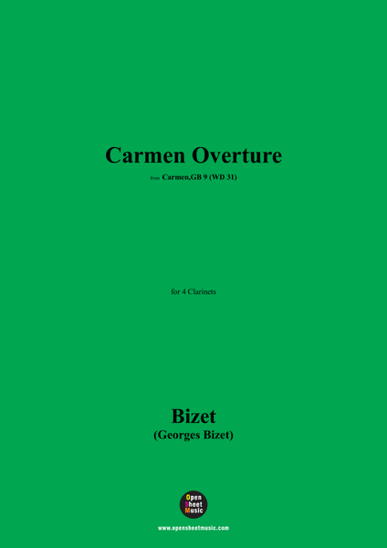 Bizet-Carmen Overture,for 4 Clarinets image number null