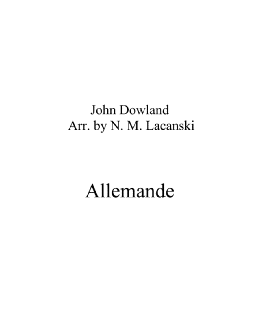 Allemande String Orchestra scores gallery preview page 1